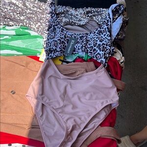 Leopard Print and Mauve one piece